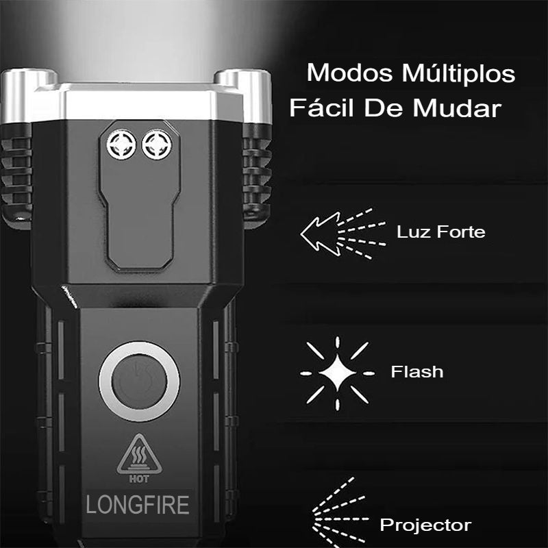 Lanterna Tática Multifuncional 4 em 1