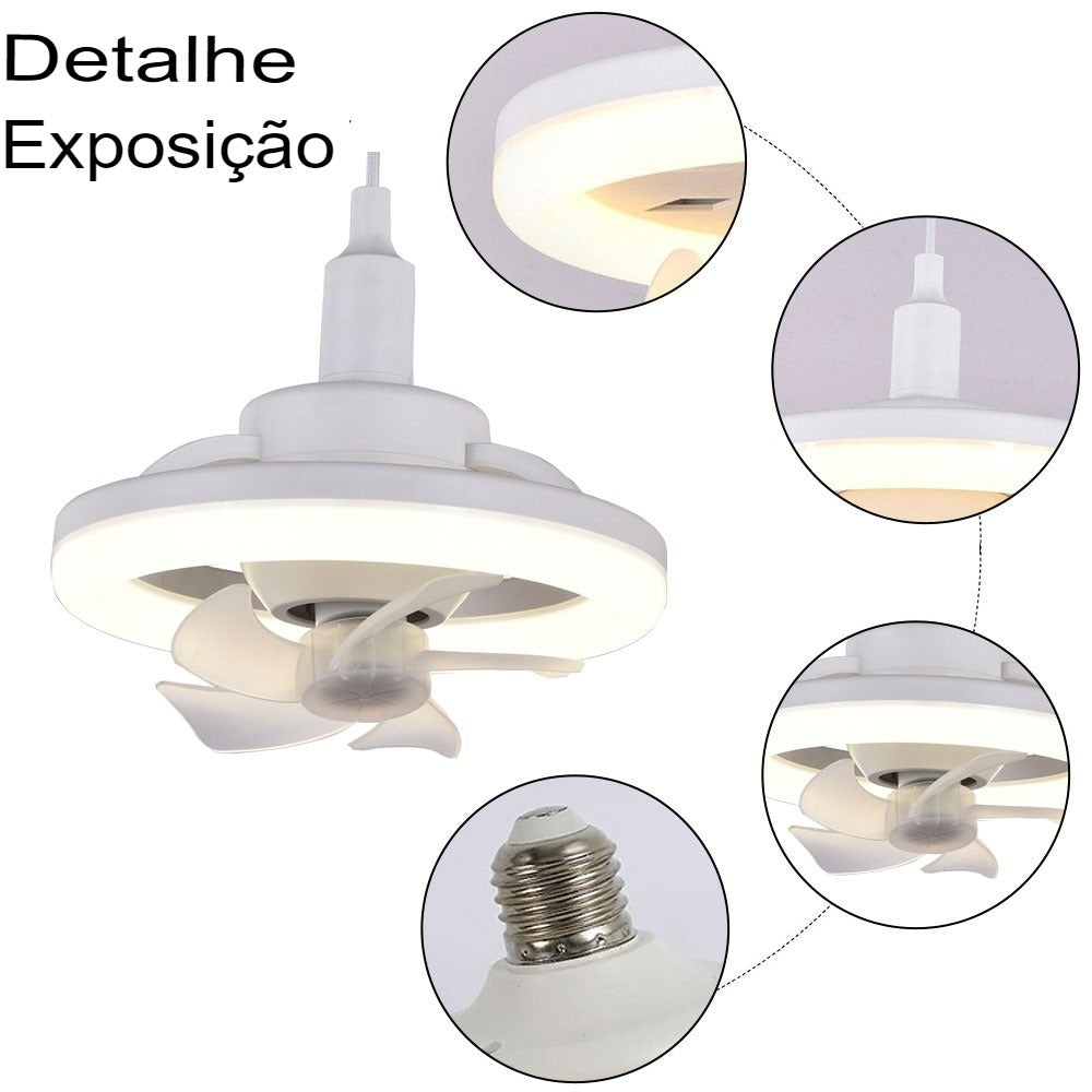 Luminária LED e Ventilador de Teto com Controle FanMaster Premium