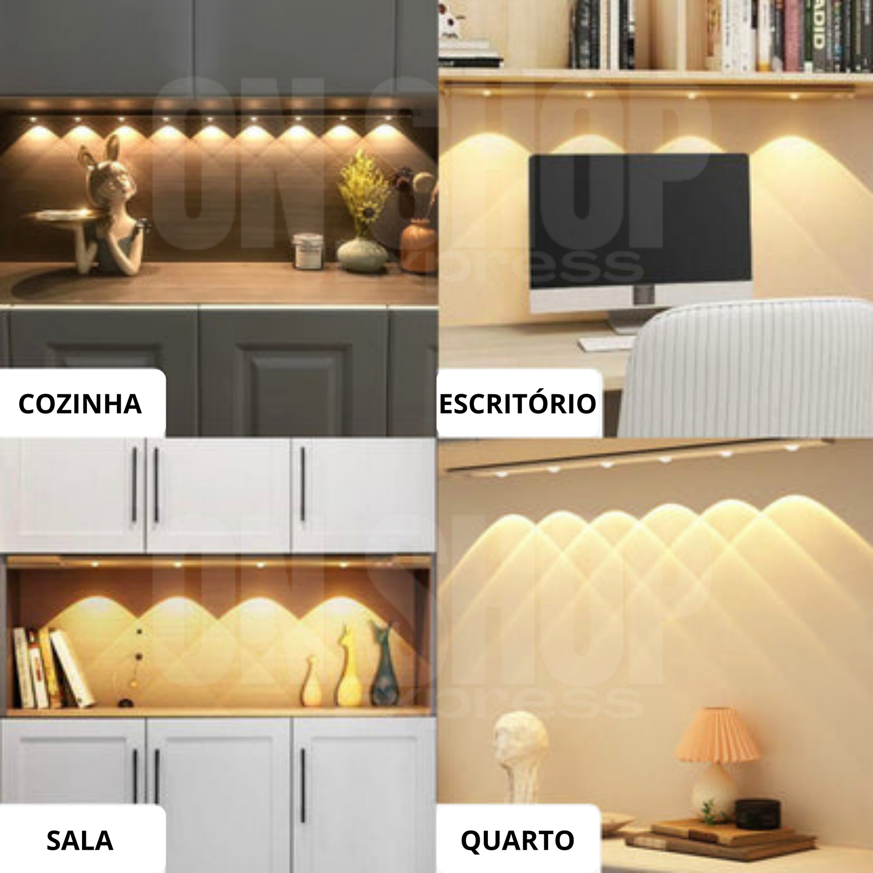 Luminária Recarregável com Sensor de Movimento (COMPRE 1 LEVE 2)