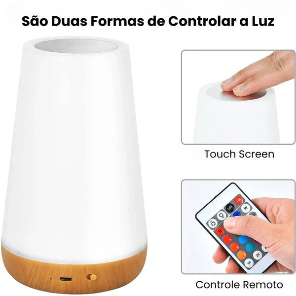 Luminária de Mesa LumiFlex™ - Iluminação RGB em 13 Cores