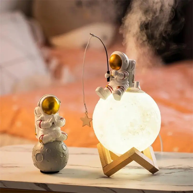 Umidificador de Ar e Luminária de Mesa Astronauta