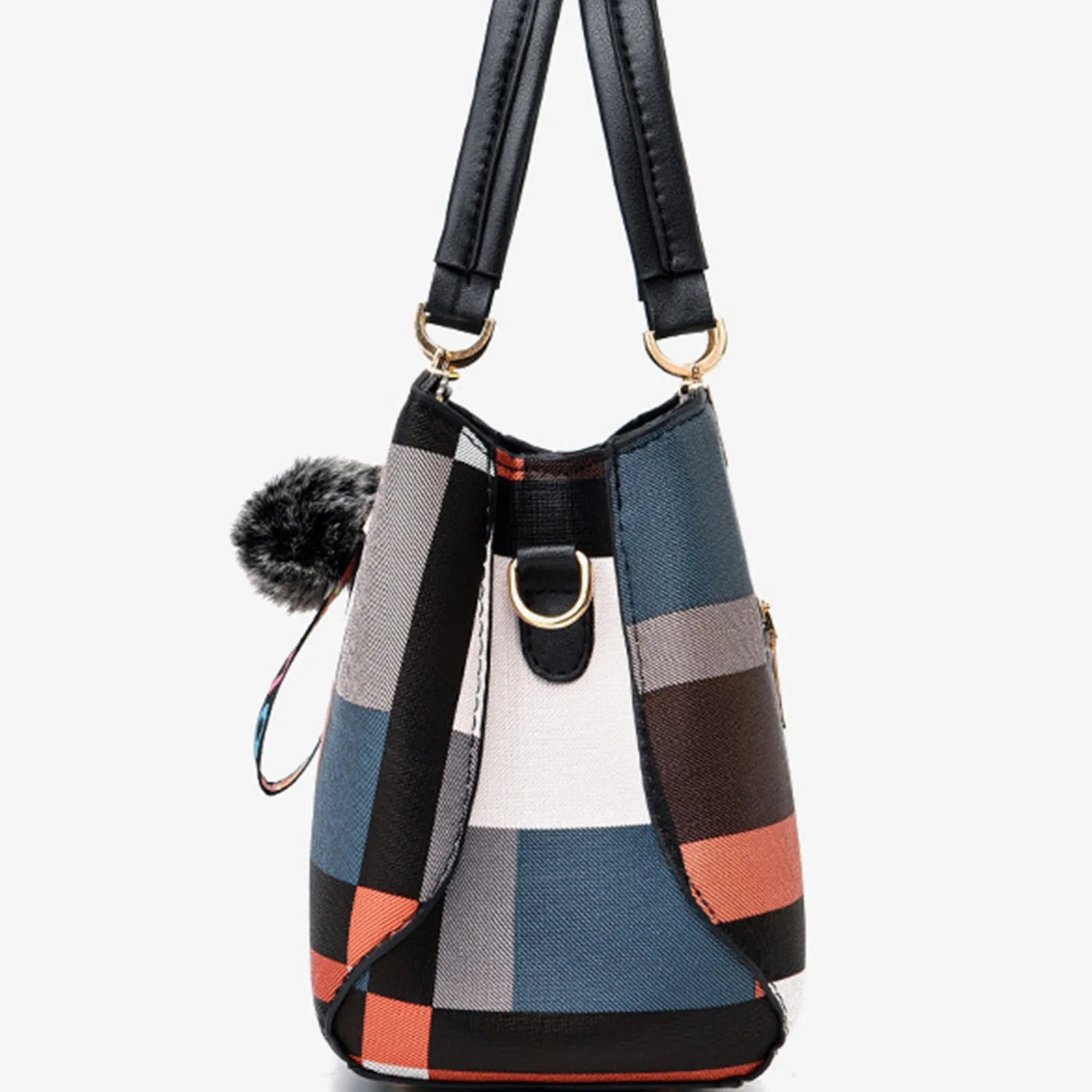 Bolsa de Ombro Feminina Vittoria Plaid™ + Brinde Exclusivo
