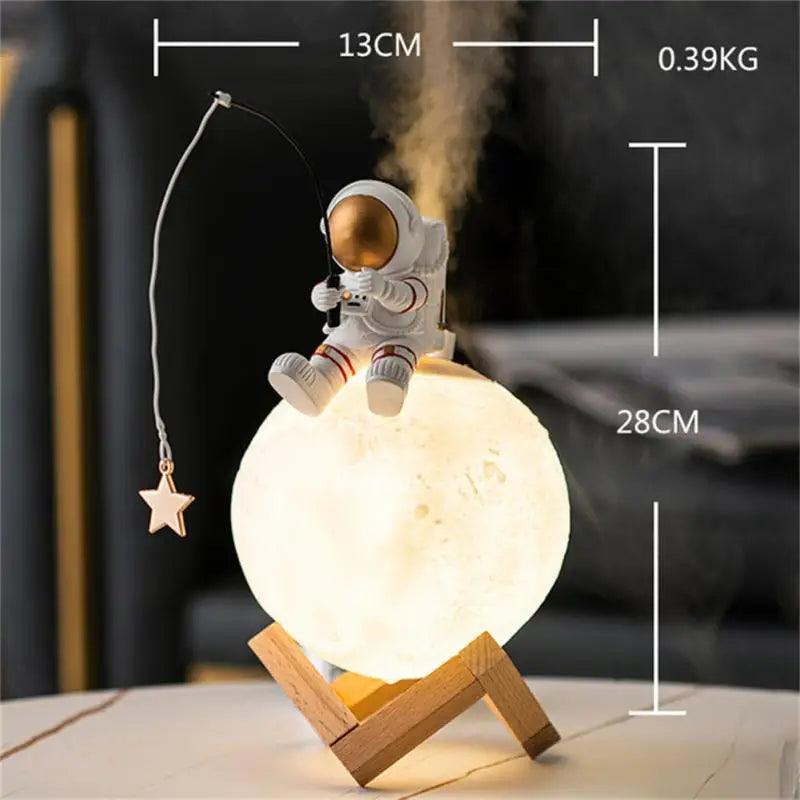Umidificador de Ar e Luminária de Mesa Astronauta