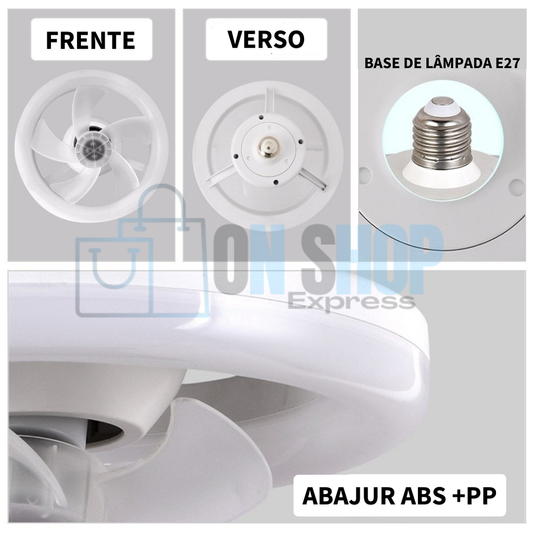 Luminária LED e Ventilador de Teto com Controle FanMaster Premium