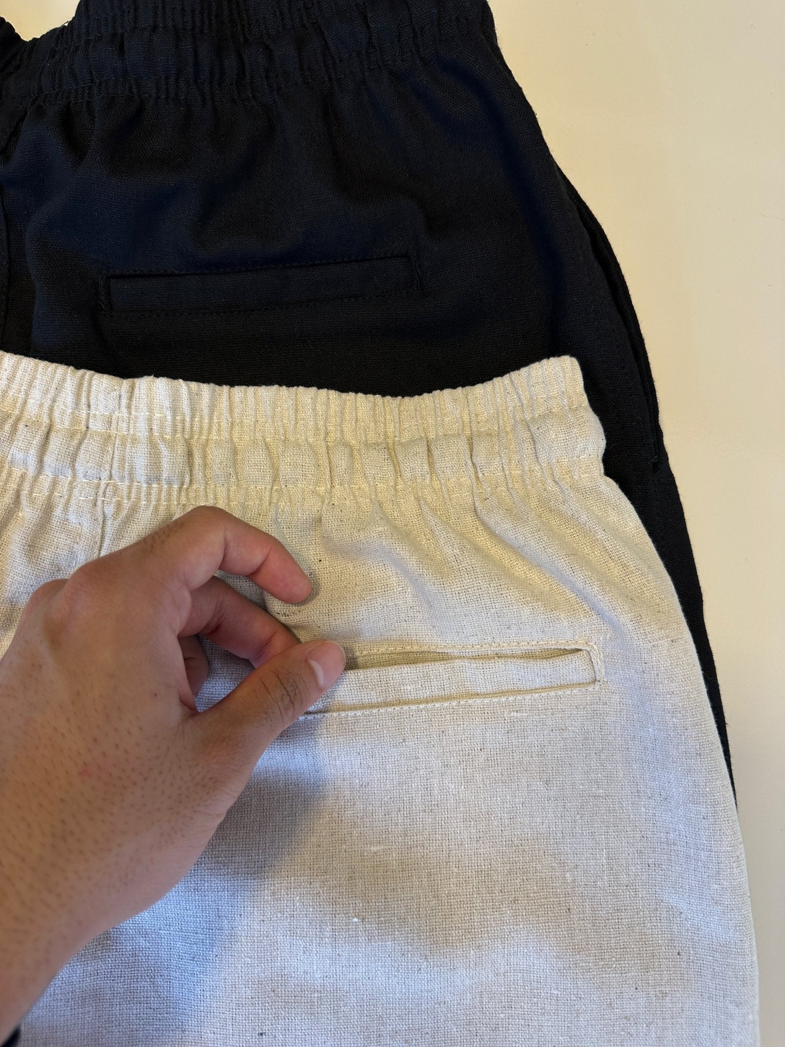 Short Linho Bege