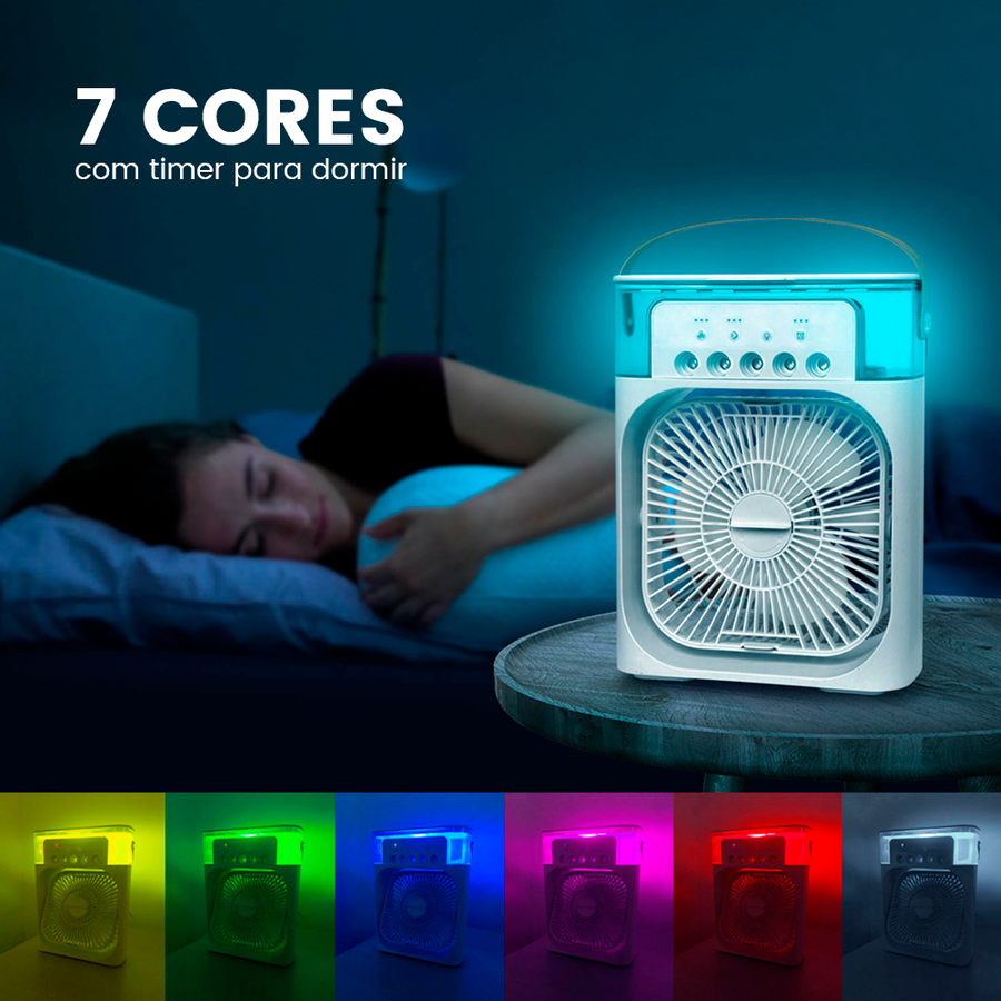Mini Climatizador de Ar Portátil com Reservatório para Água e Gelo