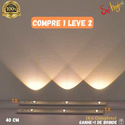 Luminária Recarregável com Sensor de Movimento (COMPRE 1 LEVE 2)