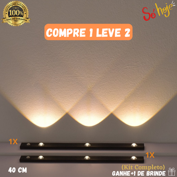 Luminária Recarregável com Sensor de Movimento (COMPRE 1 LEVE 2)