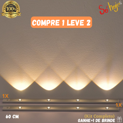 Luminária Recarregável com Sensor de Movimento (COMPRE 1 LEVE 2)