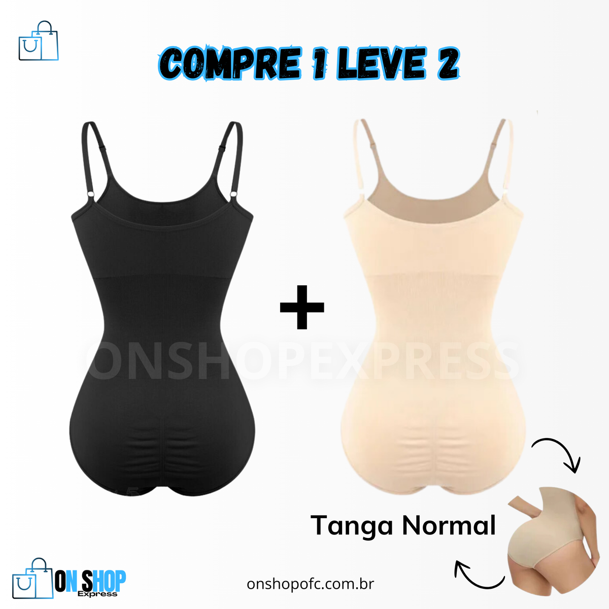 Body Modelador - ShapeSlim [COMPRE 1 & LEVE 2]