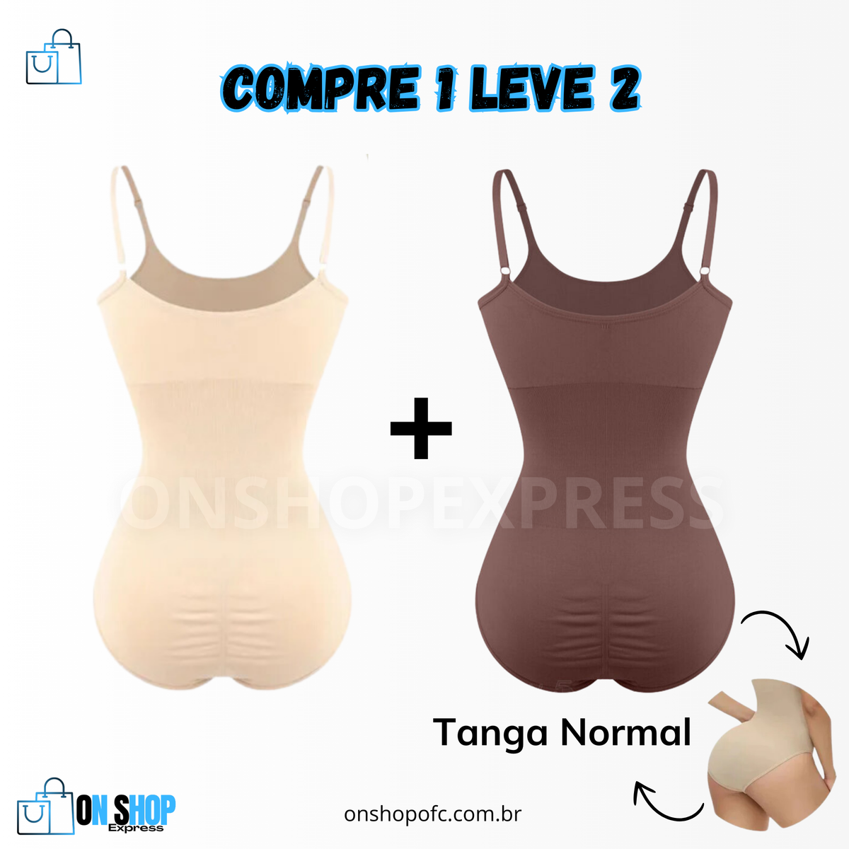 Body Modelador - ShapeSlim [COMPRE 1 & LEVE 2]