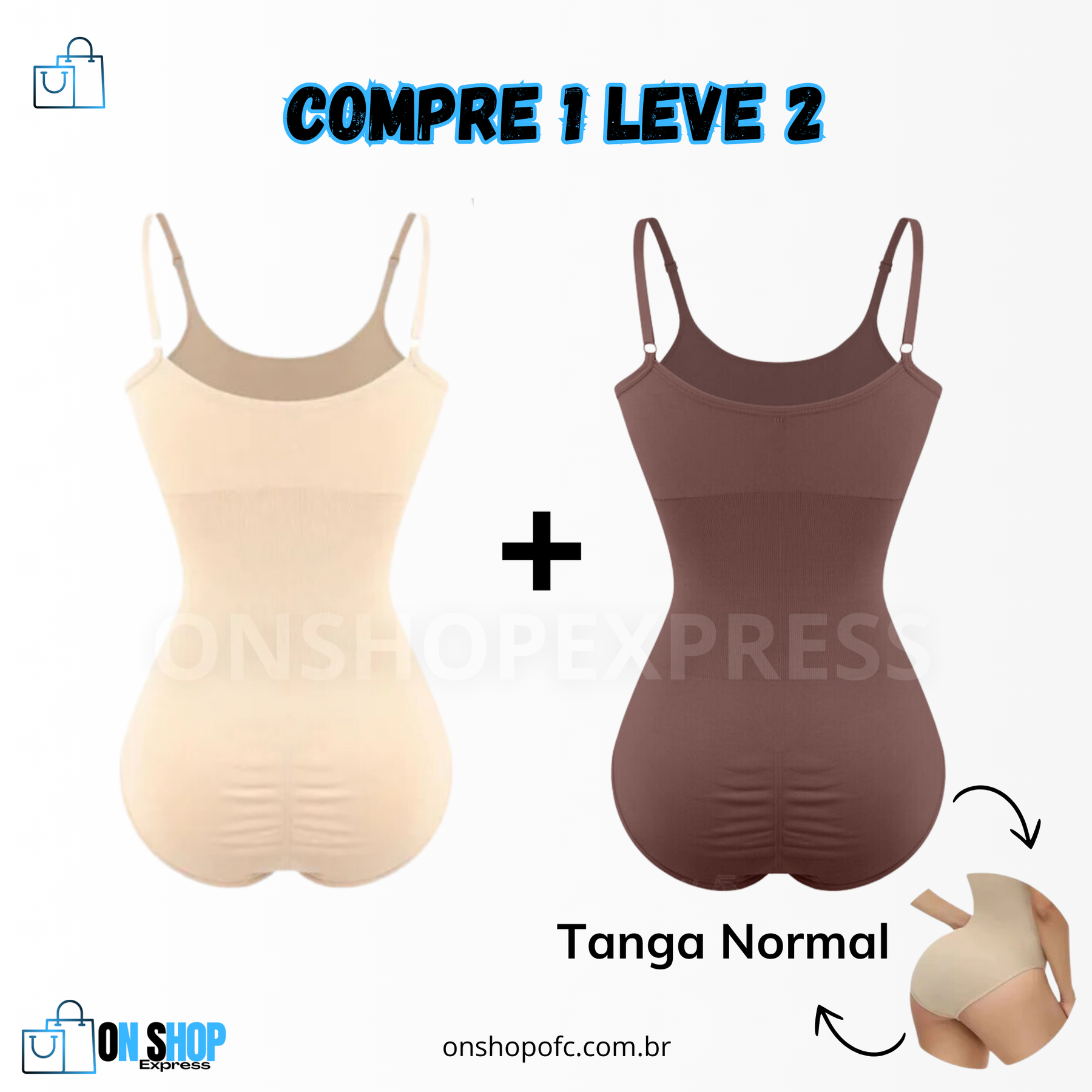 Body Modelador - ShapeSlim [COMPRE 1 & LEVE 2]