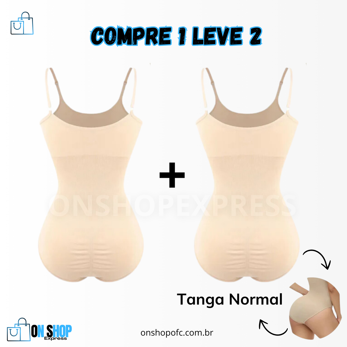 Body Modelador - ShapeSlim [COMPRE 1 & LEVE 2]