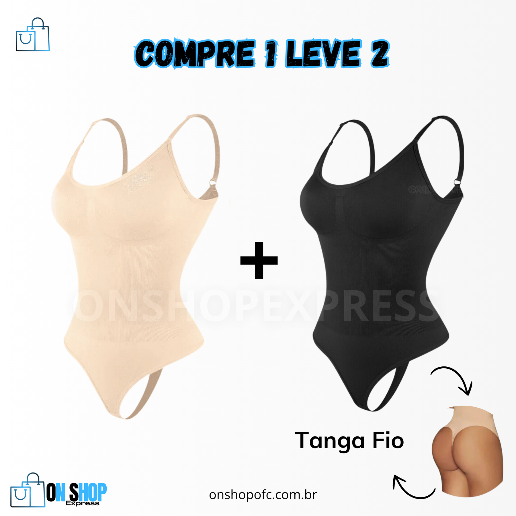 Body Modelador - ShapeSlim [COMPRE 1 & LEVE 2]