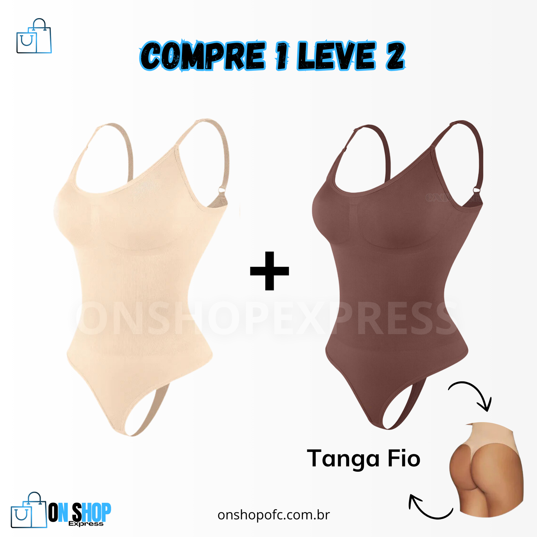 Body Modelador - ShapeSlim [COMPRE 1 & LEVE 2]