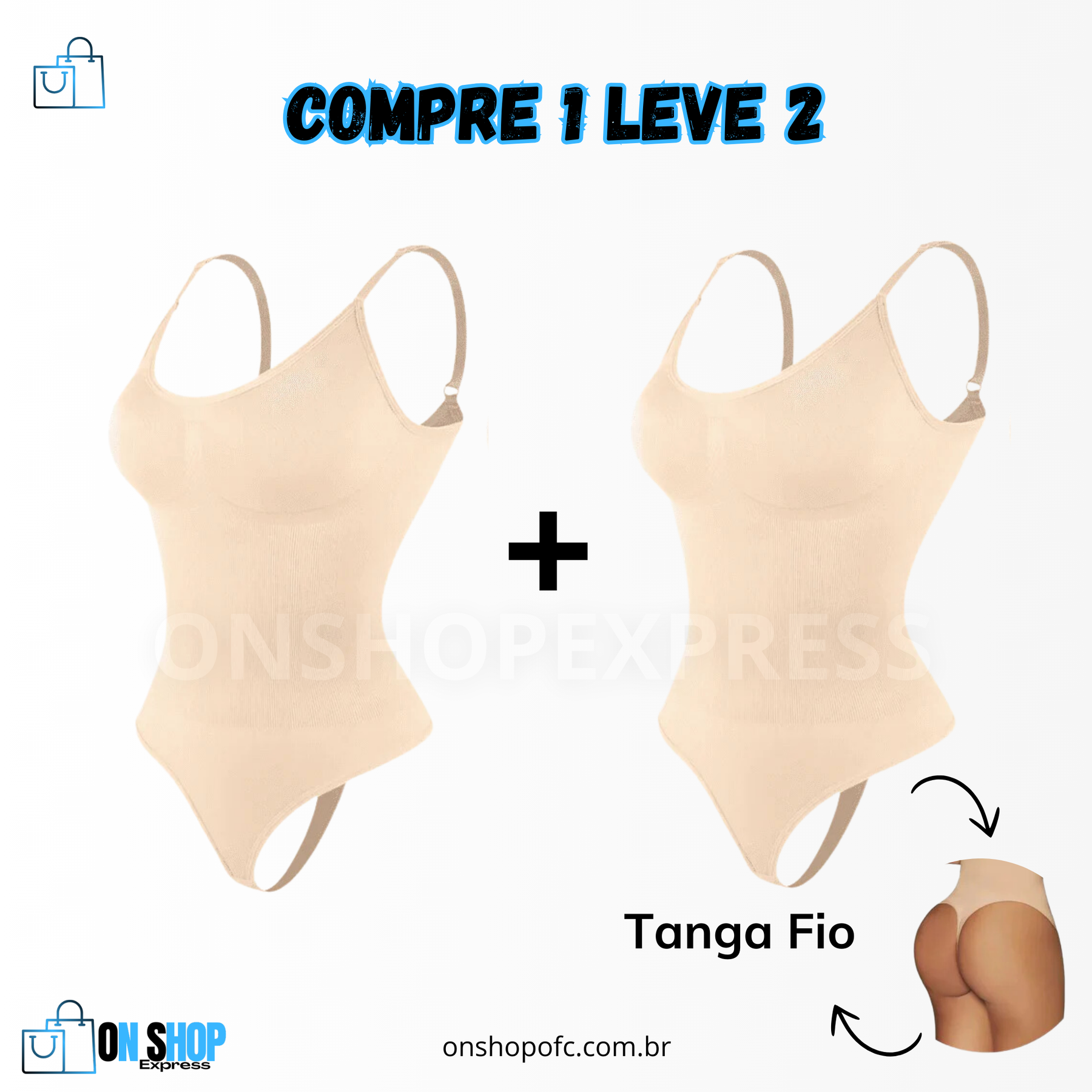 Body Modelador - ShapeSlim [COMPRE 1 & LEVE 2]