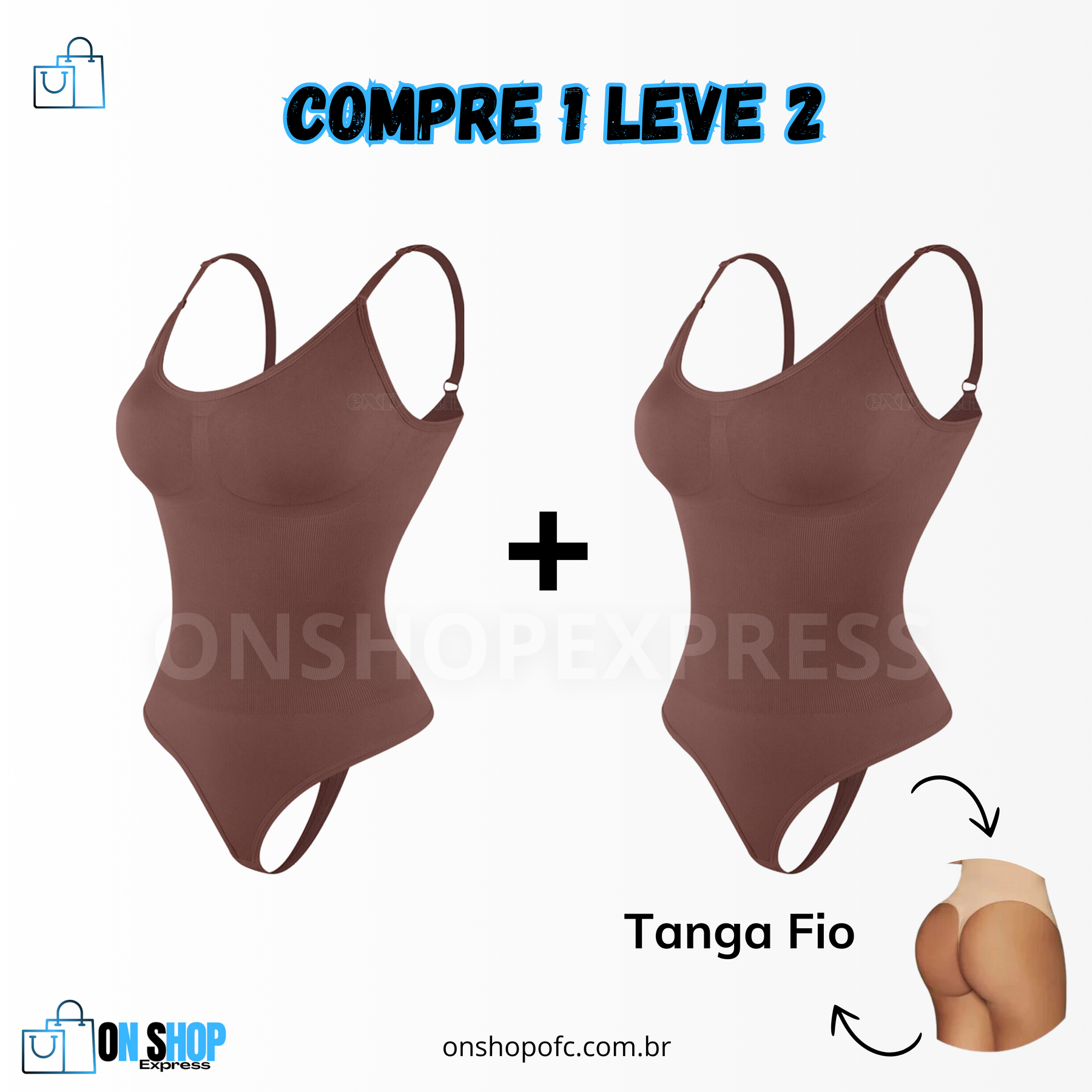 Body Modelador - ShapeSlim [COMPRE 1 & LEVE 2]