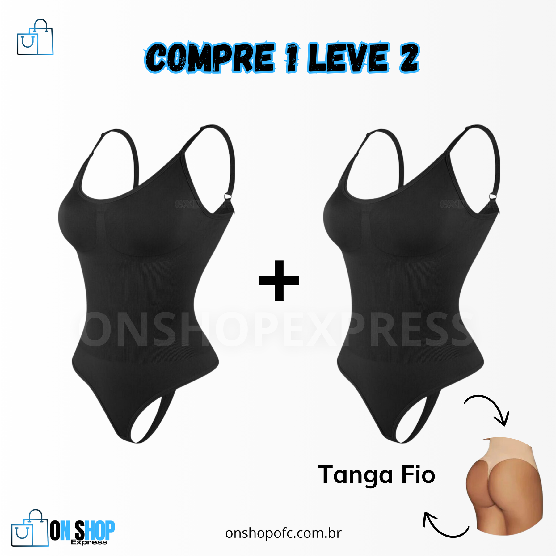 Body Modelador - ShapeSlim [COMPRE 1 & LEVE 2]