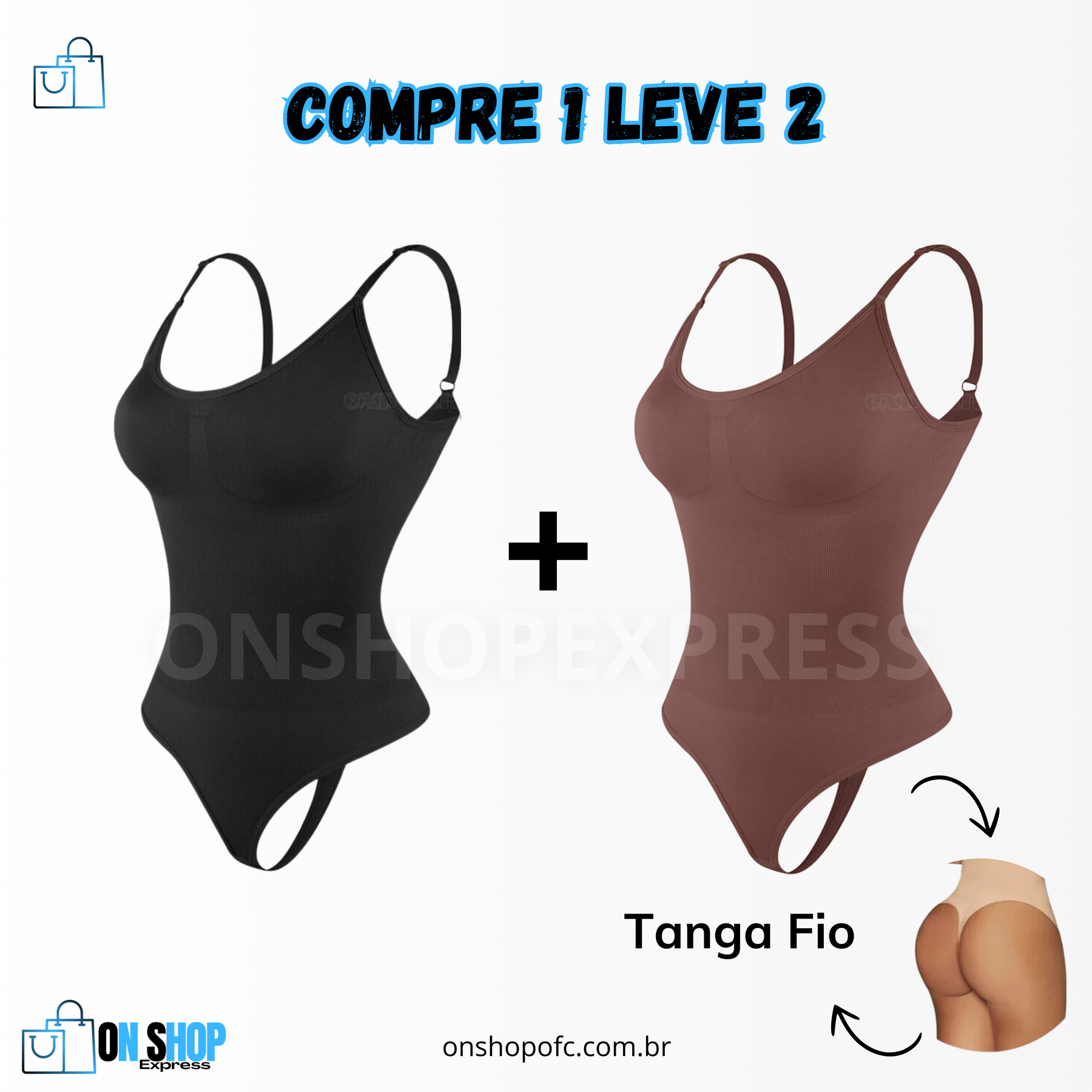 Body Modelador - ShapeSlim [COMPRE 1 & LEVE 2]