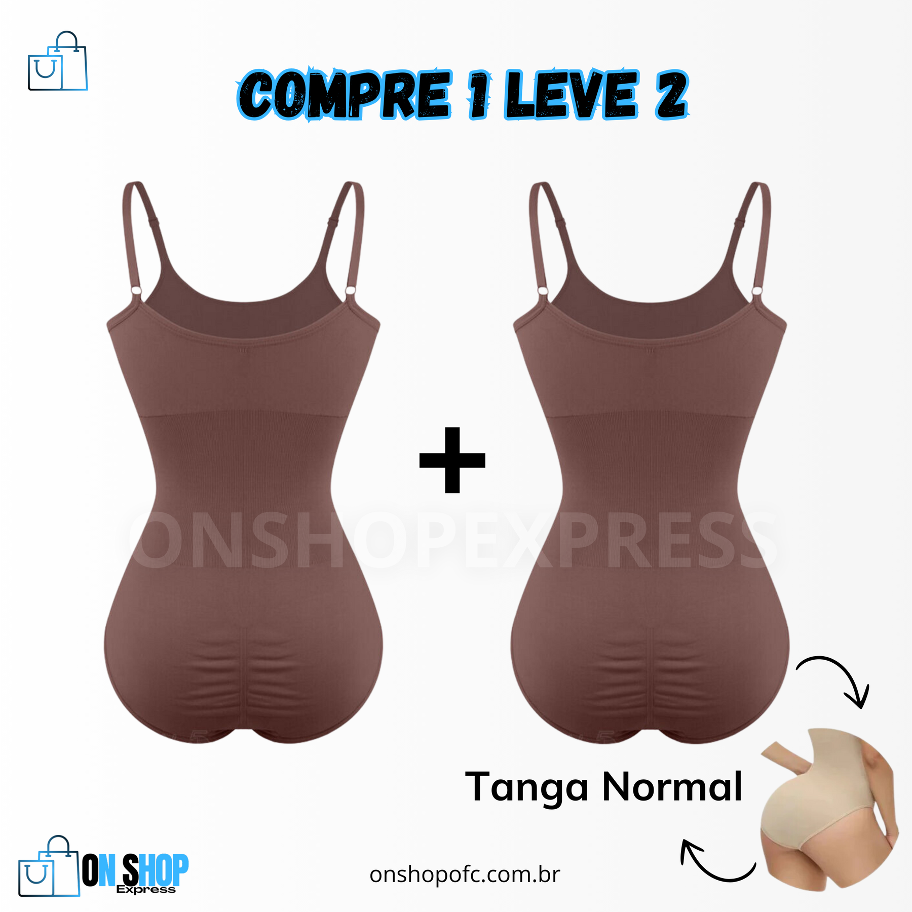 Body Modelador - ShapeSlim [COMPRE 1 & LEVE 2]