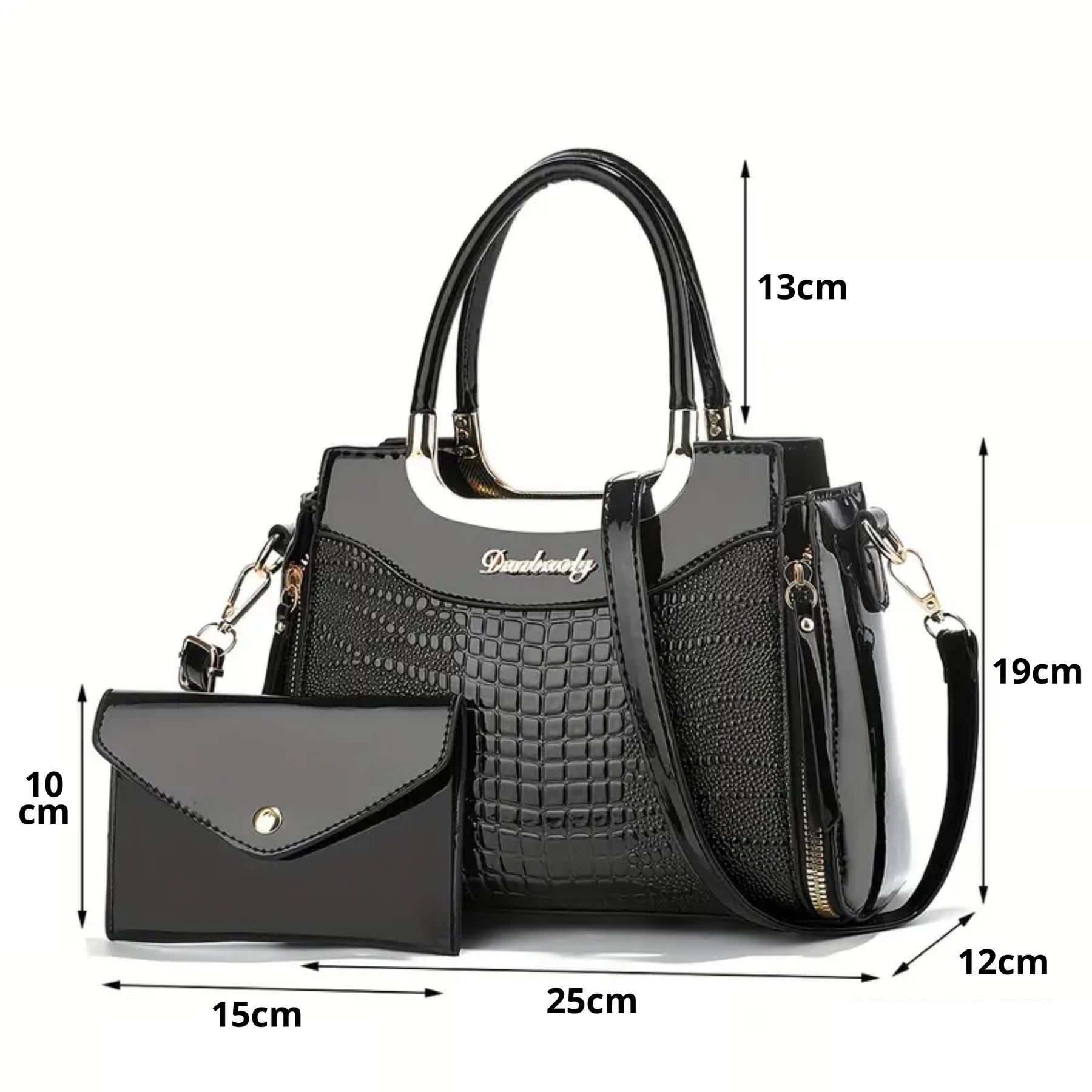 Bolsa Feminina Couro Prestige Glamour­™ + Bolsa de Mão [BRINDE EXCLUSIVO]