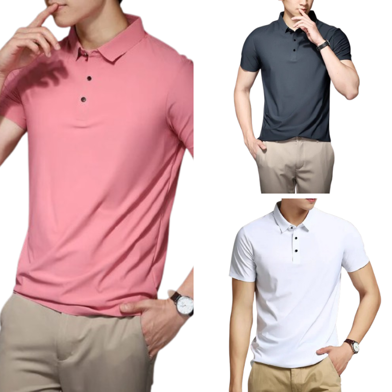 Kit de Camisa Masculina Anti Amassado, Anti Odor e Ultra Confortável (Pague 1 e Leve 3)