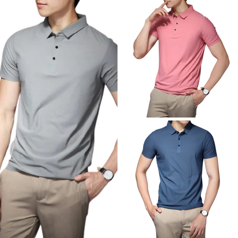 Kit de Camisa Masculina Anti Amassado, Anti Odor e Ultra Confortável (Pague 1 e Leve 3)