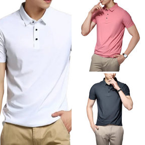 Kit de Camisa Masculina Anti Amassado, Anti Odor e Ultra Confortável (Pague 1 e Leve 3)