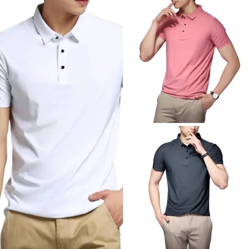 Kit de Camisa Masculina Anti Amassado, Anti Odor e Ultra Confortável (Pague 1 e Leve 3)