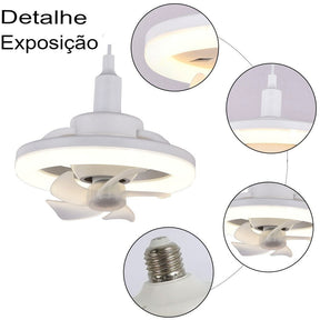Luminária LED e Ventilador de Teto com Controle FanMaster Premium
