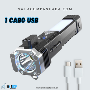 Lanterna Tática Multifuncional 4 em 1