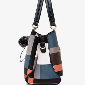 Bolsa de Ombro Feminina Vittoria Plaid™ + Brinde Exclusivo