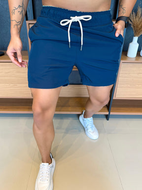 Short Ralph. Marinho Logo Azul bebê