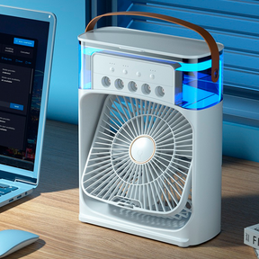 Mini Climatizador de Ar Portátil com Reservatório para Água e Gelo