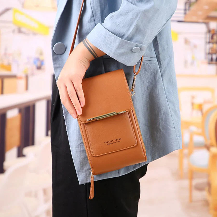 Bolsa de Couro Legítimo Forever Better™  - Porta Celular Premium