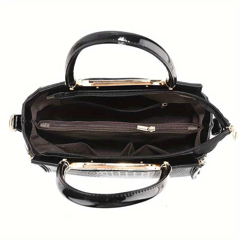 Bolsa Feminina Couro Prestige Glamour­™ + Bolsa de Mão [BRINDE EXCLUSIVO]