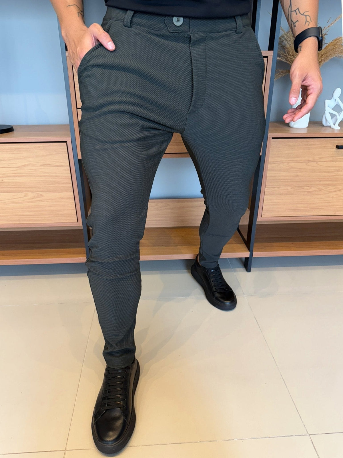 Calça Granitto Textured Verde Musgo