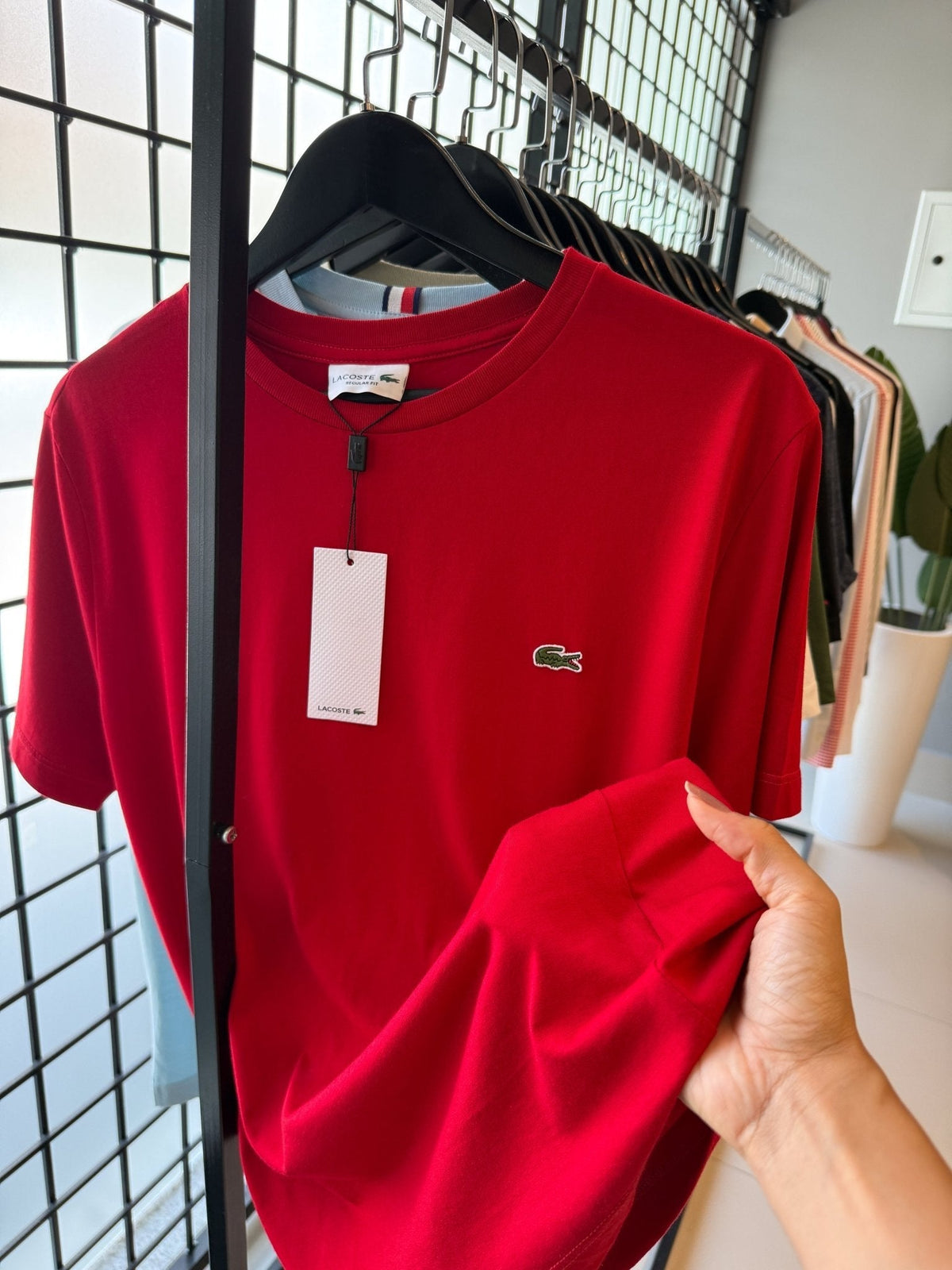 Camiseta Lacoste Pima Cotton Vermelha