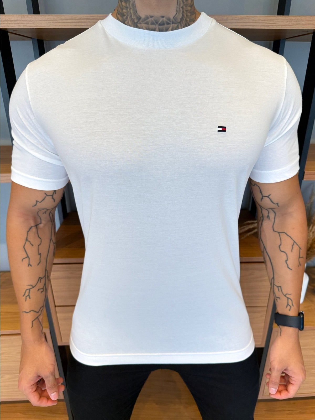 Camiseta Tommy H. Básica Branca