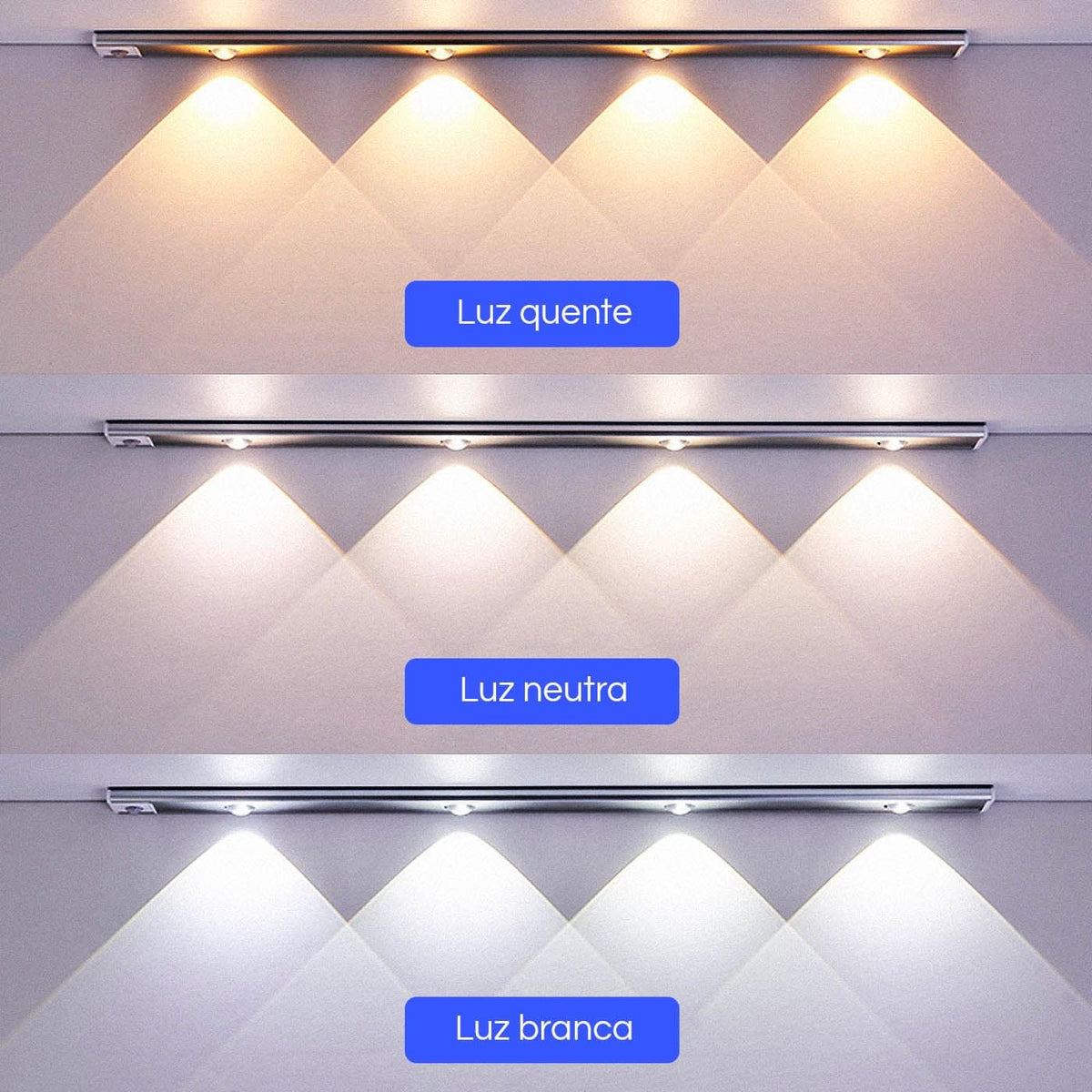 Luminária Recarregável com Sensor de Movimento - ULTRA RESISTENTE
