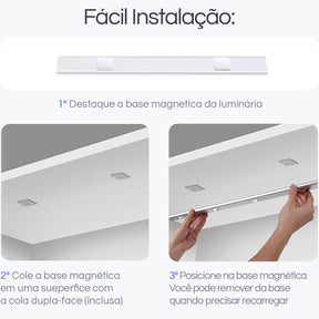 Luminária Recarregável com Sensor de Movimento - ULTRA RESISTENTE