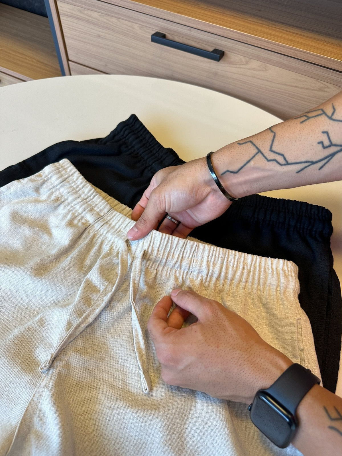 Short Linho Preto